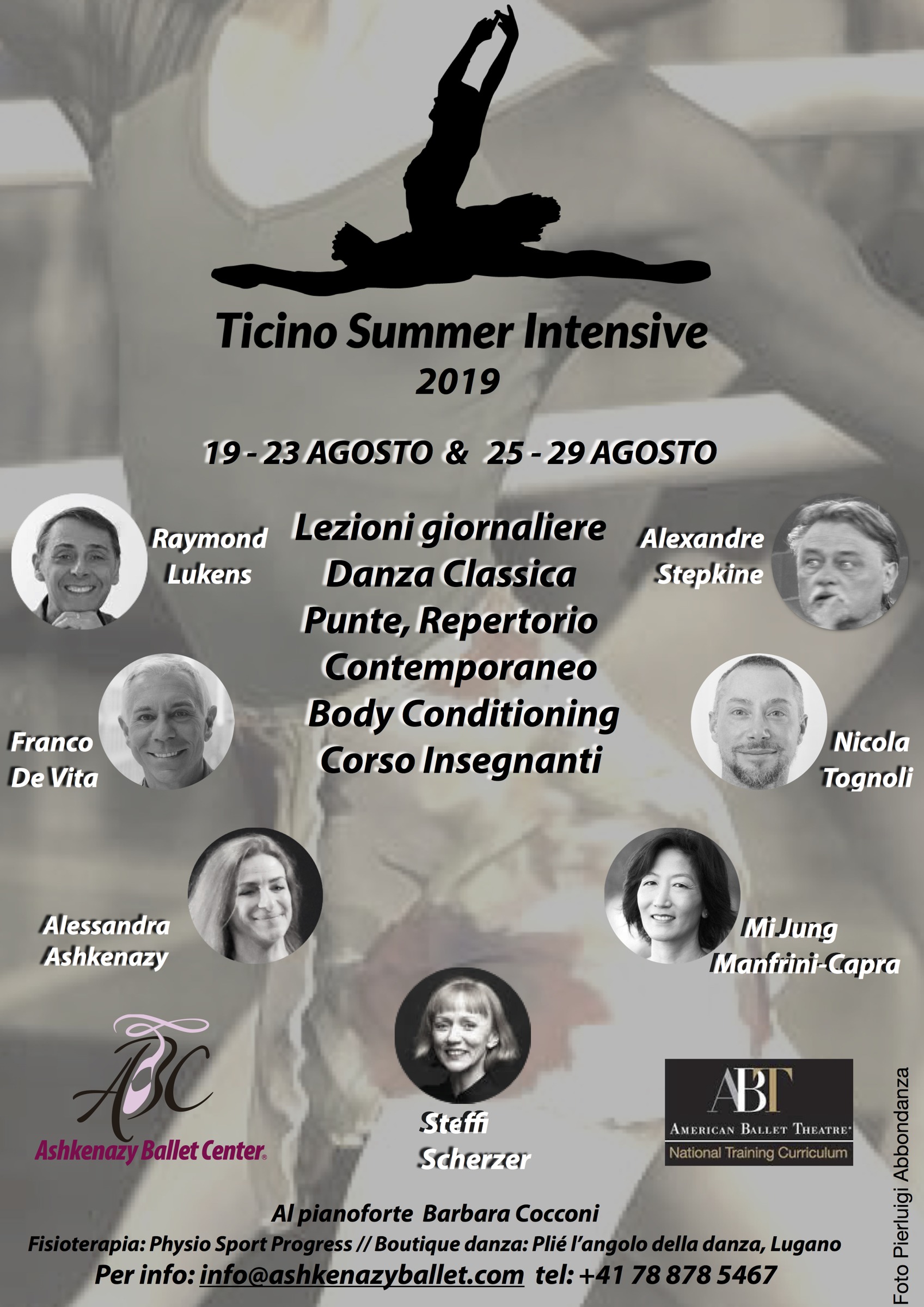 Fotografia o locandina originale: Ticino Summer Intensive 2019 - Scopriamo i Nostri Insegnanti e gli orari